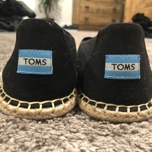 Tom’s Black Slip On US 10 Classics with Cork Sole